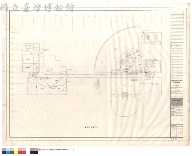 貳層幹線動力平面圖(行政大樓)藏品圖，第1張
