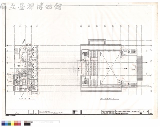 陳列館伍層及文康活動中心肆層平面圖藏品圖，第1張