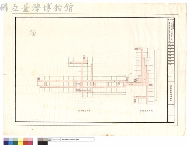 現有新建綜合大樓走廊接合平面藏品圖，第1張