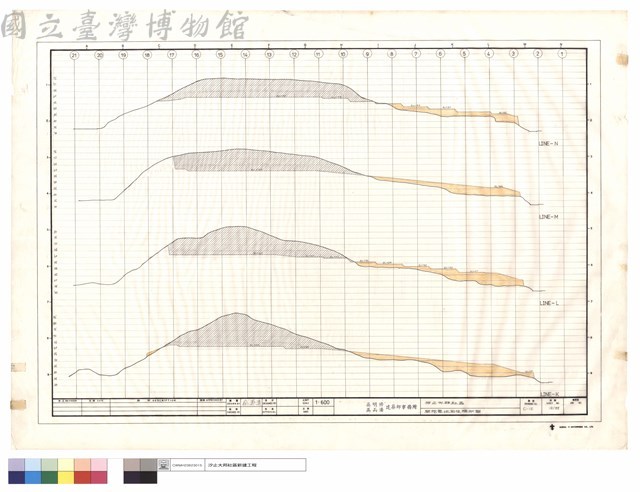 開挖整地前後橫斷面藏品圖，第1張