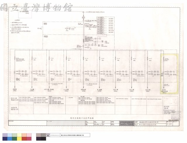 校內全區電力系統單線系統圖藏品圖，第1張