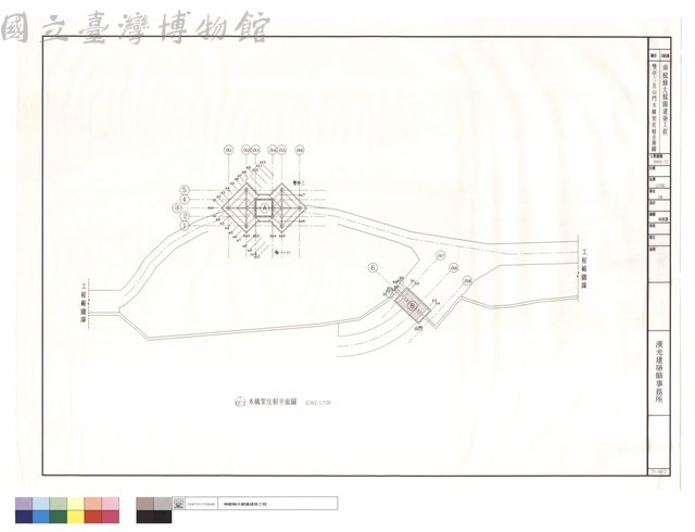 雙亭三及山門木構架反射平面圖藏品圖，第1張