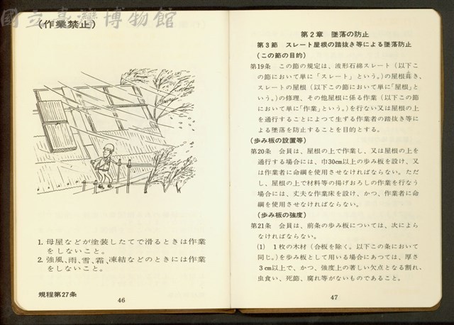 作業禁止/第2章 墜落の防止 第3節 P.46-47藏品圖，第1張