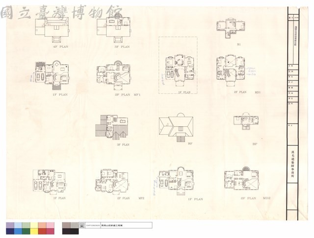 3F、4F PLAN、1F PLAN、2F PLAN MF1、1,3F PLAN、2F PLAN MF2、2F PLAN MD1、RF、BF、2F PLAN MD2藏品圖，第1張