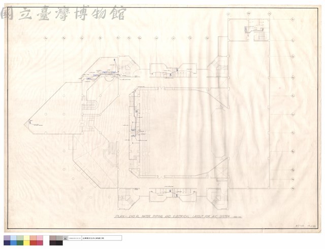 PLAN-2ND FL WATER PIPING AND ELECTRICAL LAYOUT FOR A/C SYSTEM藏品圖，第1張