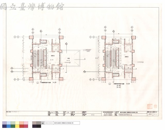A棟樓梯貳層標準層平面圖藏品圖，第1張