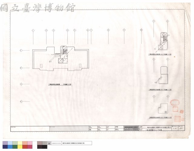 D棟屋頂層消防平面圖藏品圖，第1張
