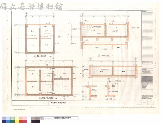 屋頂水箱平面,剖面、地下蓄水池平面,剖面藏品圖，第1張
