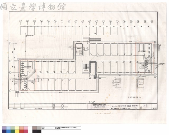 壹層給排水設備工程平面圖(女生宿舍)藏品圖，第1張