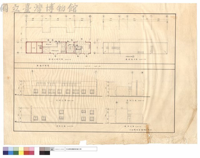 東南西北向立面,屋塔平面圖,屋塔頂平面藏品圖，第1張