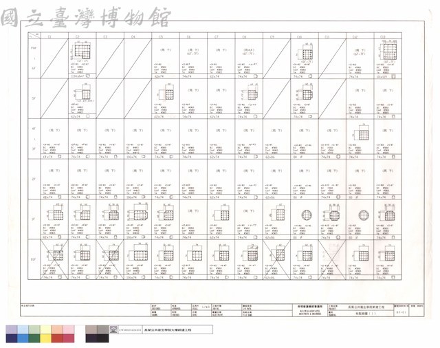 柱配筋圖(1)藏品圖，第1張