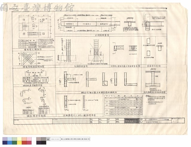 鋼筋配置標準圖(一)藏品圖，第1張