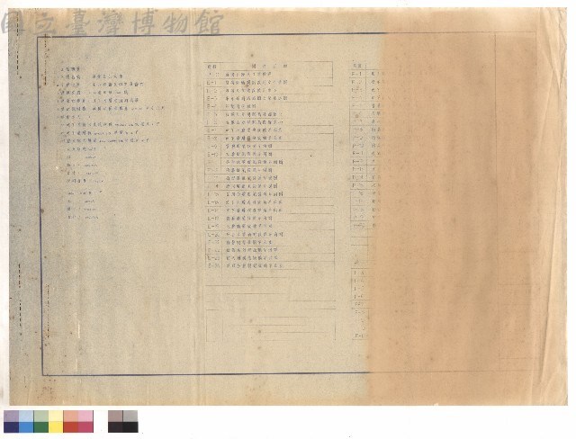 圖面目錄及工程概要藏品圖，第1張
