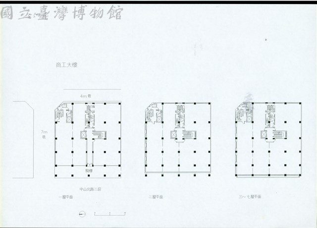 一層平面、二層平面、三~七層平面藏品圖，第1張