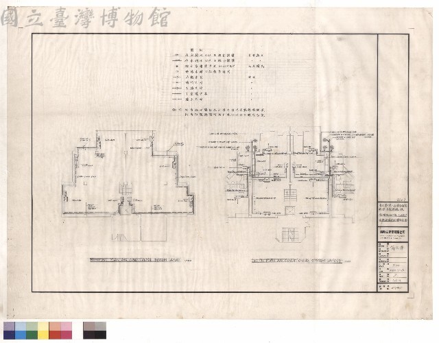 壹樓及地下室,A,B兩戶冷氣設備及配管平面圖藏品圖，第1張