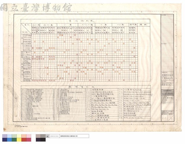室內粉刷表及圖號索引表藏品圖，第1張