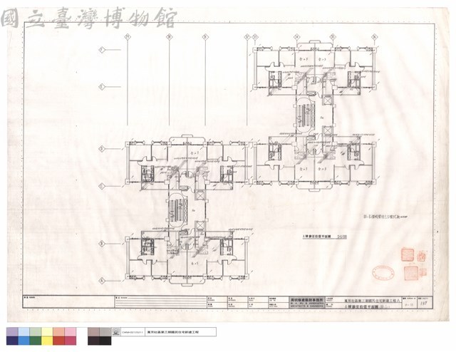 A棟參至拾壹層平面圖(排水)藏品圖，第1張