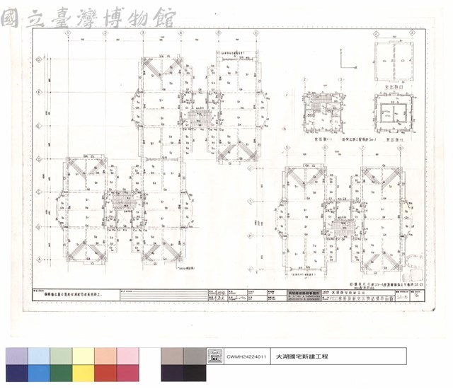 B,C,D棟屋頂層及突出物結構平面圖藏品圖，第1張