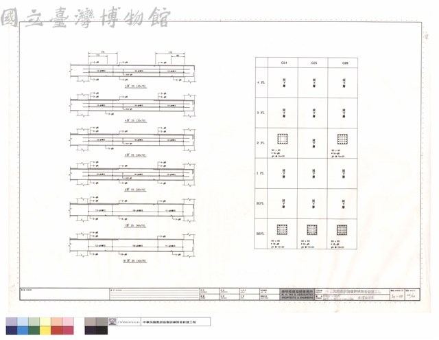 B1B25,B2FL~4FL之C24~C26柱、梁配筋圖藏品圖，第1張