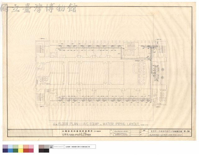 4TH FLOOR PLAN-A/C EQUIP. & WATER PIPING LAYOUT藏品圖，第1張