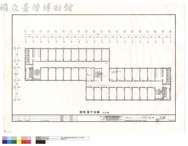 貳~肆層弱電設備工程平面圖(男生宿舍)藏品圖，第1張