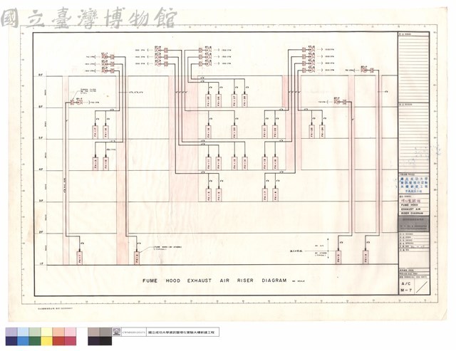 理他實驗館FUME HOOD EXHAUST AIR RISER DIAGRAM藏品圖，第1張