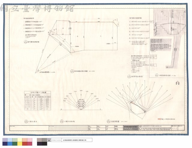 基地謄本面積計算、基地面積計算示意圖、基地面積計算、太陽位置表、太陽方位角示意圖、日照陰影圖藏品圖，第1張