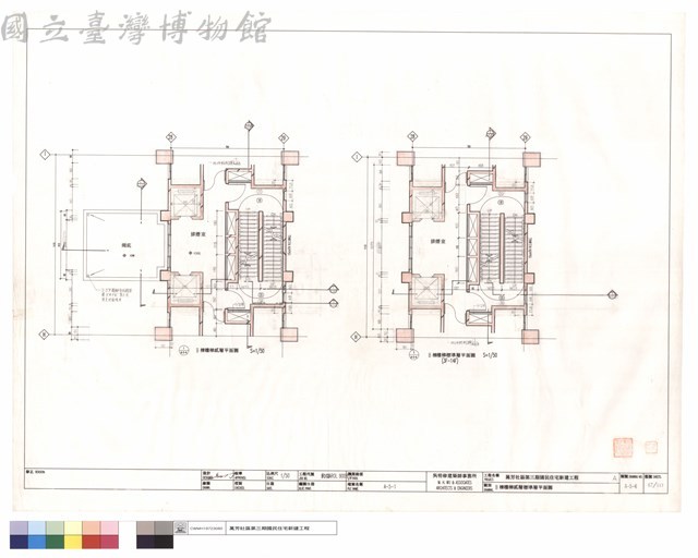 B棟樓梯貳層標準層平面圖藏品圖，第1張