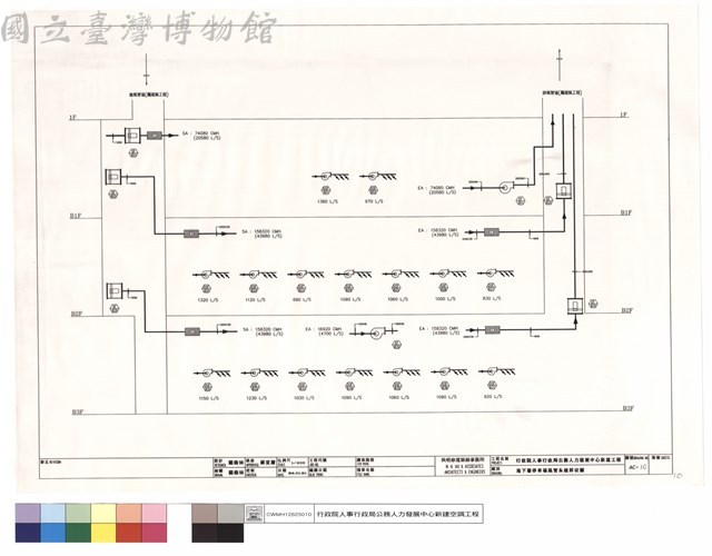 地下層停車場風管系統昇位圖藏品圖，第1張
