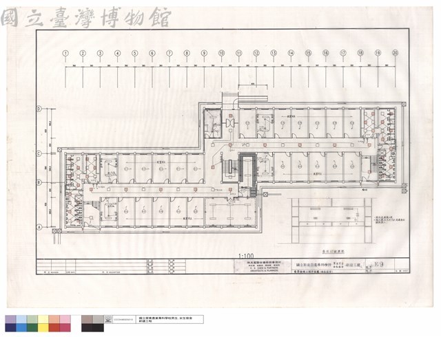 壹層設備工程平面圖(女生宿舍)藏品圖，第1張