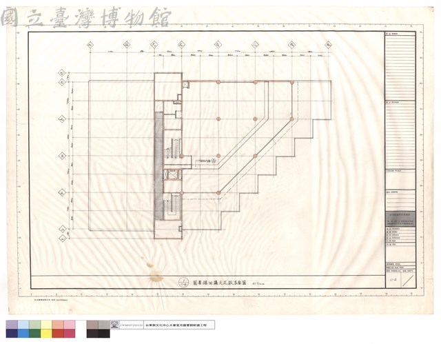 圖書館四樓天花板平面圖藏品圖，第1張