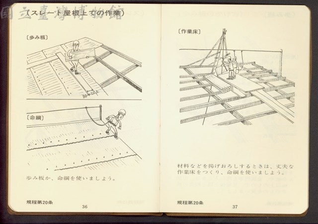 スレ-ト屋根上での作業 P.36-37藏品圖，第1張