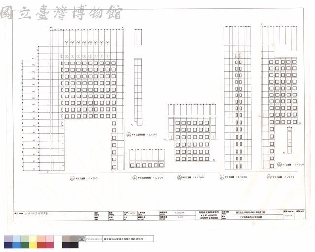 PC帷幕牆西向分割立面圖藏品圖，第1張