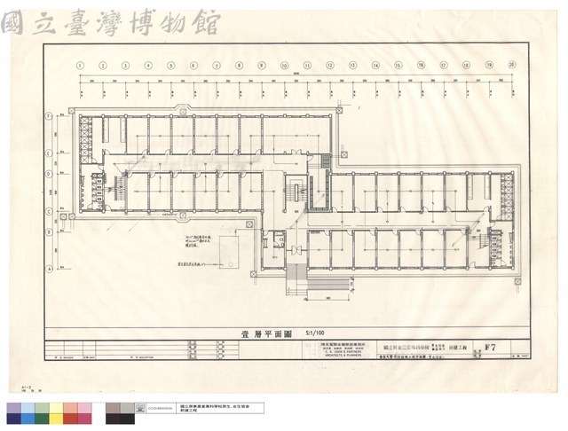 壹層火警消防設備工程平面圖(男生宿舍)藏品圖，第1張