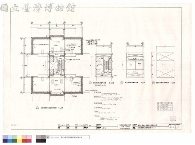 B棟屋頂突出物平面圖(植栽)藏品圖，第1張