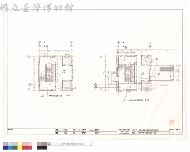 C棟樓梯地下壹層,地面層平面圖藏品圖，第1張