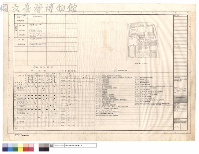 粉刷表、現況圖、門窗表、面積計算、圖號索引表藏品圖，第1張