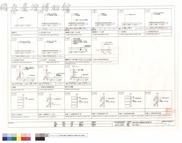 粉刷大樣圖(一)藏品圖，第1張