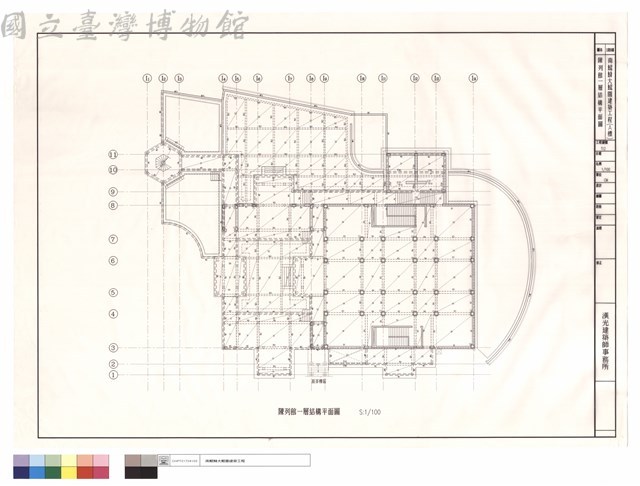 陳列館一層結構平面圖藏品圖，第1張