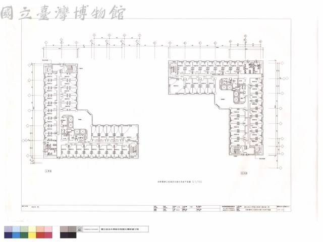 拾陸層辦公室通訊自動化系統平面圖藏品圖，第1張