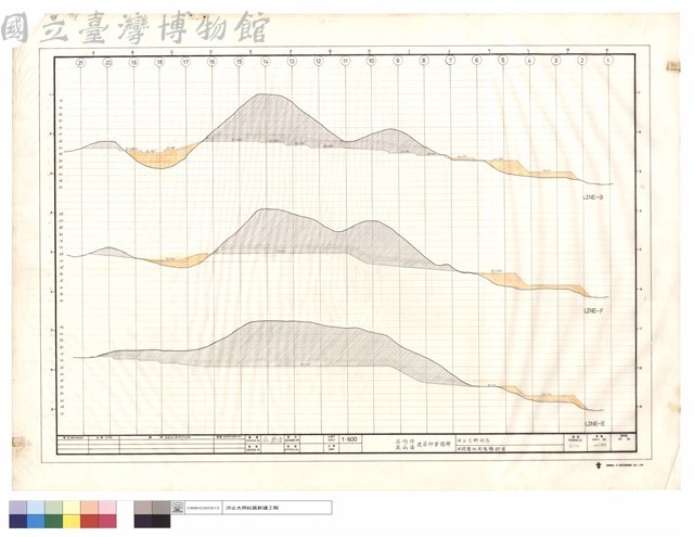 開挖整地前後橫斷面藏品圖，第1張