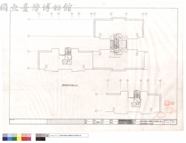 C棟屋頂層電氣平面圖藏品圖，第1張