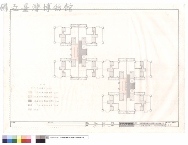 乙型B棟、丙型D、E棟十一、十二層天花反射平面圖藏品圖，第1張