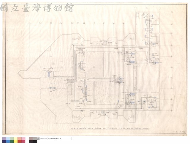 PLAN-BASEMENT WATER PIPING AND ELECTRICAL LAYOUT FOR A/C SYSTEM藏品圖，第1張