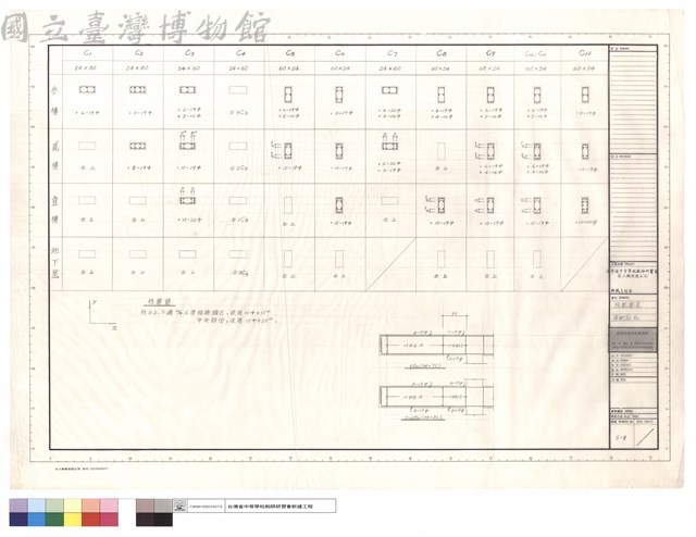 柱配筋表, 樑配筋G21藏品圖，第1張
