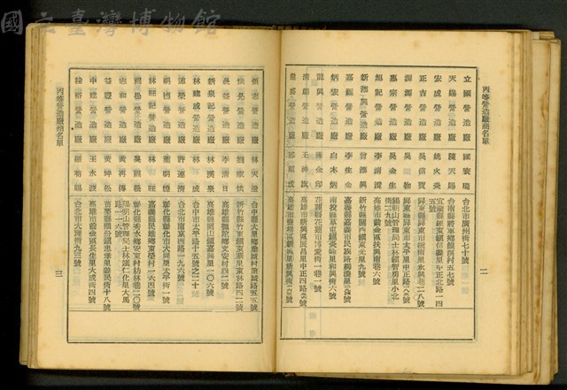 丙等營造廠商名單(P2-3)藏品圖，第1張