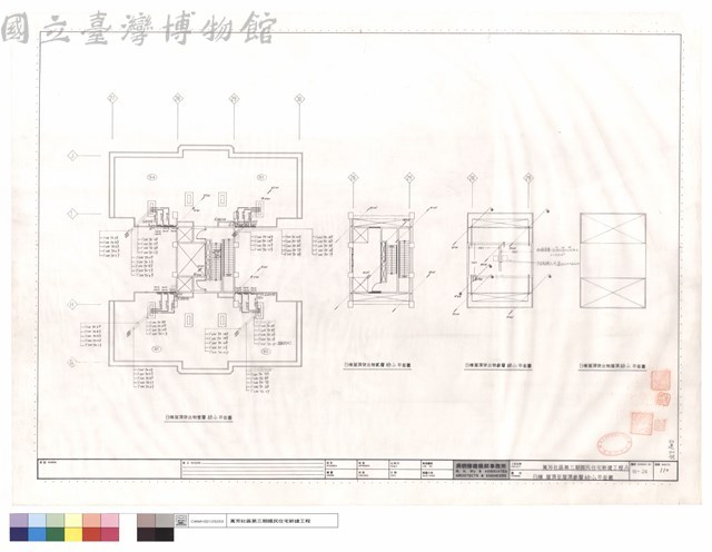 B棟屋頂至屋頂參層給水平面圖藏品圖，第1張