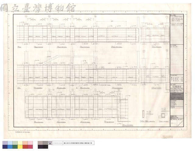 地梁配筋圖FB6a,FB6e,FB6d,FB6c,FB6h,FB7,FB7f,FB7e,FB7d,FB6g,FB7a,7,b7j,7g藏品圖，第1張