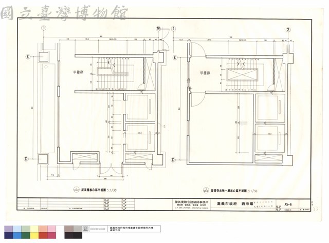 屋頂層核心區平面圖.屋頂突出物一層核心區平面圖藏品圖，第1張