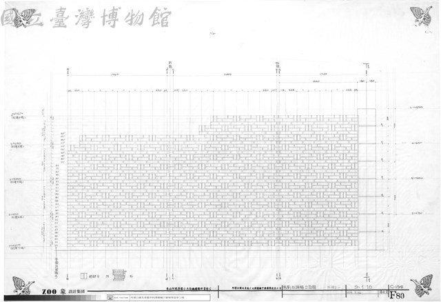 男廁紅磚牆立面圖-外側-藏品圖，第1張